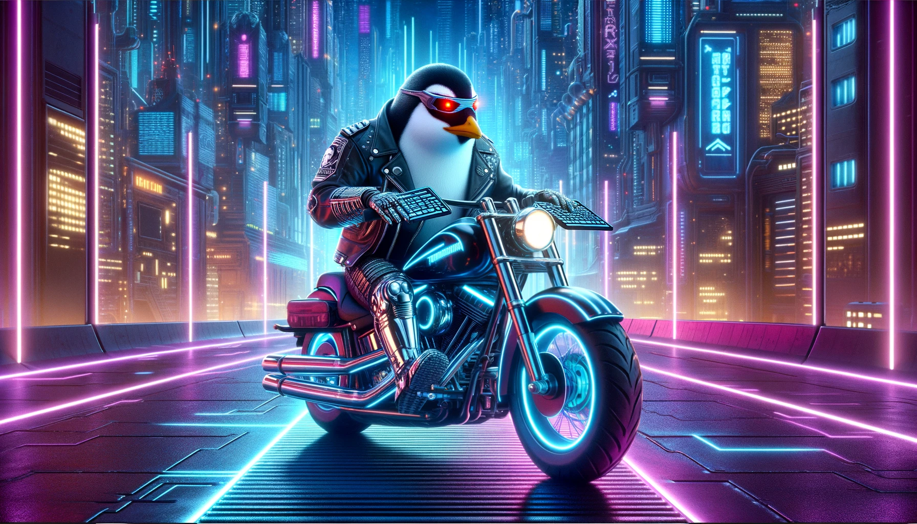 Cyberpunk Penguin